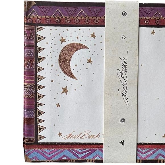 Laurel Burch Stationery Gypsy Spirit Ancient Moon Boho Folio Sheets Envelopes - Picture 8 of 8